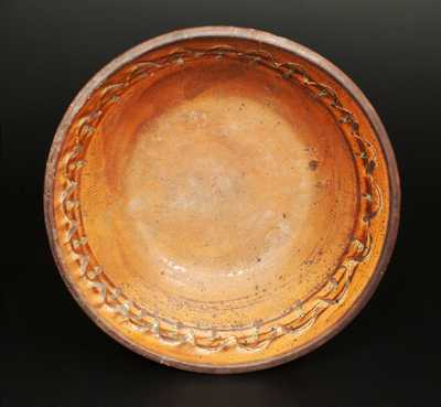 Slip-Decorated Redware Bowl, possibly Hagerstown, MD, circa 1800-1830