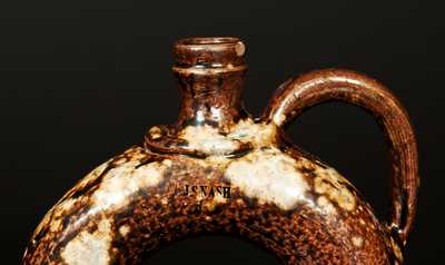 Important Alkaline-Glazed Stoneware Ring Jug Impressed J. S. NASH, Marion County, Texas c1860