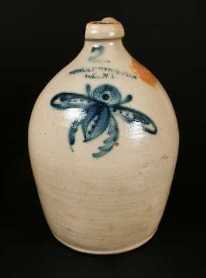 Rare T. HARRINGTON / LYONS Stoneware Jug with Detailed Insect Decoration