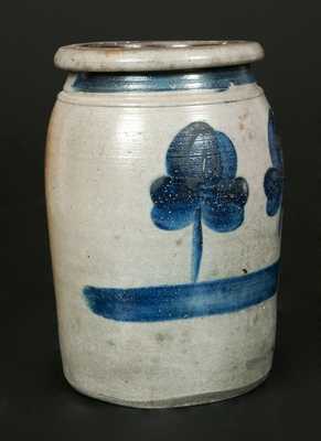 1 Gal. Western PA Stoneware Jar with Floral Decoration