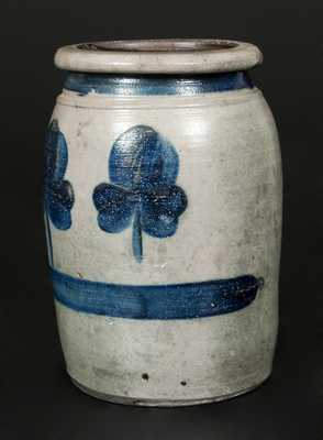 1 Gal. Western PA Stoneware Jar with Floral Decoration
