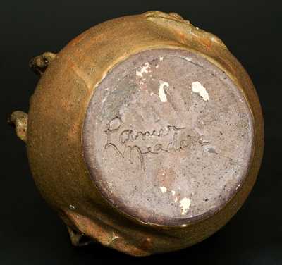 Rare Alkaline-Glazed Stoneware Double Face Jug, Signed "Lanier Meaders," Cleveland, GA