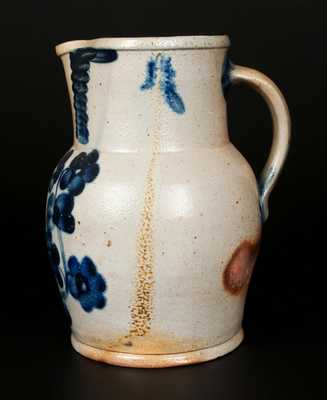 1 Gal. Remmey Stoneware Pitcher with Bold Floral Decoration