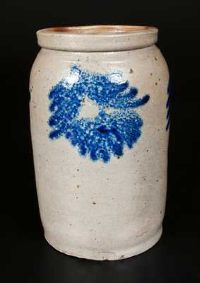 Small-Sized Stoneware Jar with Hanging Floral Decoration, Baltimore, circa 1850