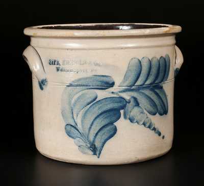 SIPE, NICHOLS & CO. / Williamsport, PA Stoneware Cake Crock with Floral Decoration