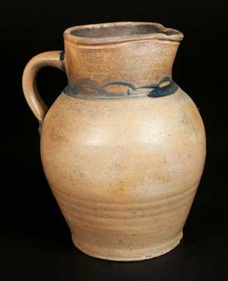 1/2 Gal. Stoneware Pitcher with Chain Link Decoration around Collar