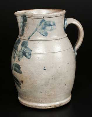 1 Gal. Stoneware Pitcher with Floral Decoration, Baltimore, circa 1860