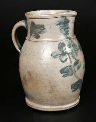 1 Gal. Stoneware Pitcher with Floral Decoration, Baltimore, circa 1860