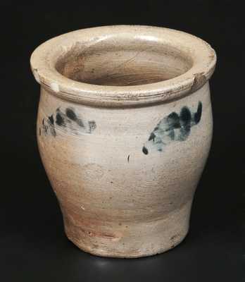 Miniature Stoneware Jar with Cobalt Decoration att. D. Ack, Mooresburg, PA