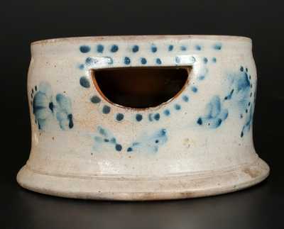 Stoneware Spittoon with Profuse Floral Decoration