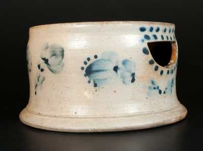 Stoneware Spittoon with Profuse Floral Decoration