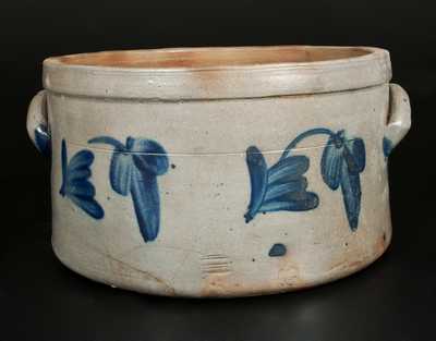1 1/2 Gal. Stoneware Cake Crock with Floral Decoration att. R.J. Grier, Chester County, PA