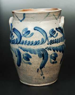 3 Gal. Stoneware Crock with Profuse Floral Decoration, Baltimore, circa 1835