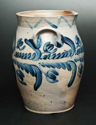 3 Gal. Stoneware Crock with Profuse Floral Decoration, Baltimore, circa 1835