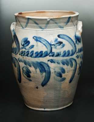 3 Gal. Stoneware Crock with Profuse Floral Decoration, Baltimore, circa 1835