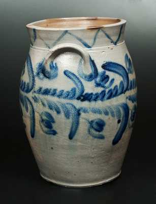 3 Gal. Stoneware Crock with Profuse Floral Decoration, Baltimore, circa 1835