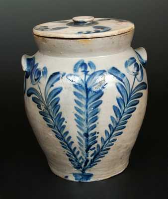 3 Gal. Stoneware Crock with Well-Executed Tulip Decoration, Baltimore, circa 1835