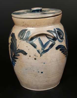 2 Gal. Stoneware Crock with Well-Executed Tulip Decoration, Baltimore, circa 1835