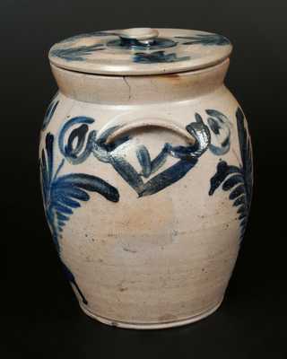 2 Gal. Stoneware Crock with Well-Executed Tulip Decoration, Baltimore, circa 1835