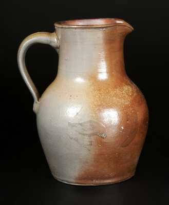 1 Gal. Stoneware Pitcher with Brushed Floral Decoration, att. Rockingham County, Virginia