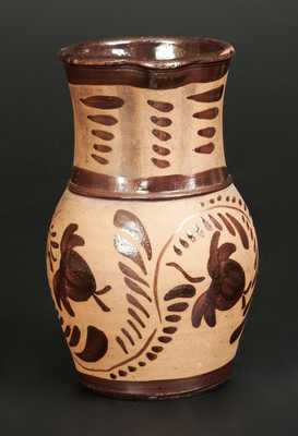 Tanware Pitcher, Western PA origin, fourth quarter 19th century.