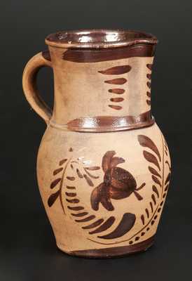 Tanware Pitcher, Western PA origin, fourth quarter 19th century.