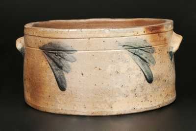 Stoneware Cake Crock with Leaf Decoration, Baltimore, circa 1880