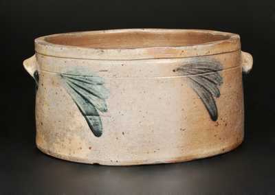 Stoneware Cake Crock with Leaf Decoration, Baltimore, circa 1880