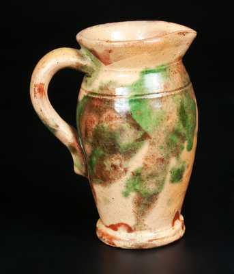 Shenandoah Valley Multi-Glazed Redware Cream Pitcher