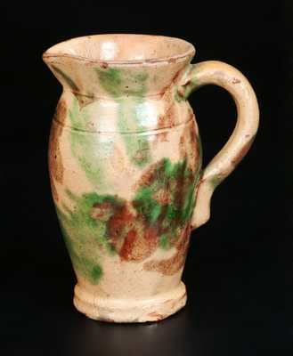 Shenandoah Valley Multi-Glazed Redware Cream Pitcher
