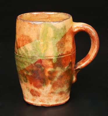Shenandoah Valley Multi-Glazed Redware Mug