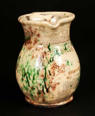 Shenandoah Valley Multi-Glazed Redware Pitcher