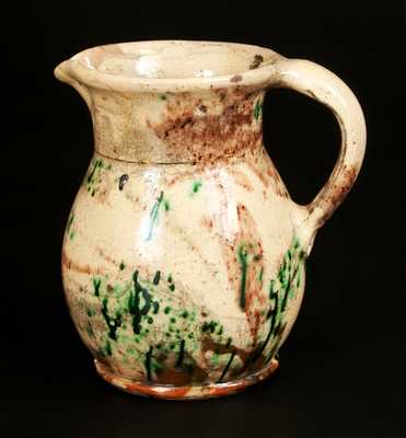 Shenandoah Valley Multi-Glazed Redware Pitcher