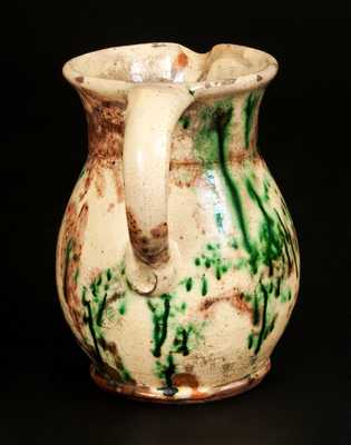 Shenandoah Valley Multi-Glazed Redware Pitcher