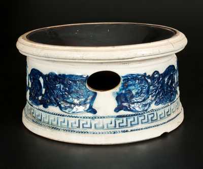Stoneware Spittoon with Coggling and Applied Molded Decoration