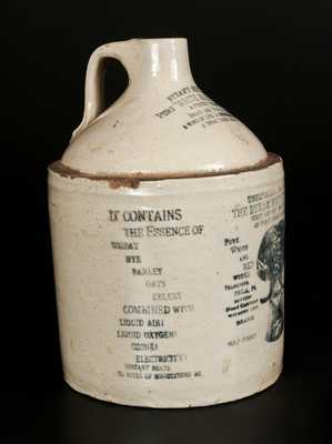 Stoneware Advertising Jug with BYRAM MALT VINEGAR CO. / PHILADELPHIA, PA