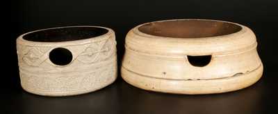 Lot of Two: Spittoons incl. Molded Stoneware Example