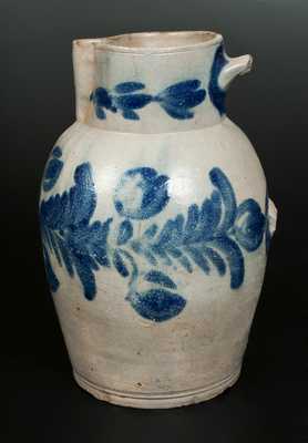 2 Gal. Stoneware Pitcher with Profuse Floral Decoration, Baltimore, circa 1830