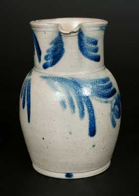 1 Gal. Stoneware Pitcher with Floral Decoration, Baltimore, circa 1850