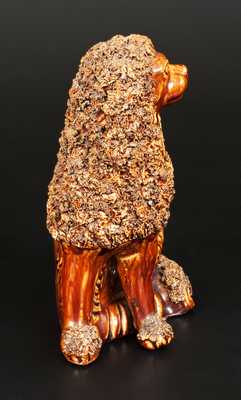 Rare Rockinghamware Spaniel with Coleslaw Fur Dated