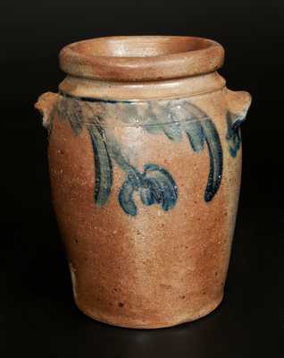 1/2 Gal. Stoneware Jar with Hanging Tulip Decoration, Baltimore, circa 1840