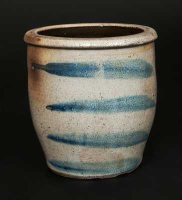 1/2 Gal. Western PA Stoneware Cream Jar with Four Stripes