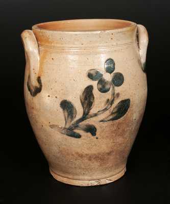 Stoneware Jar with Incised Floral Decoration attrib. Albany, NY, circa 1815