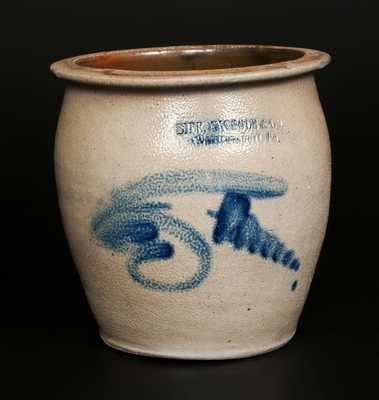 SIPE, NICHOLS & CO. / Williamsport, PA Stoneware Cream Jar with Floral Decoration