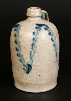 1/2 Gal. Stoneware Jug with Unusual Cobalt Decoration, Philadelphia, circa 1870