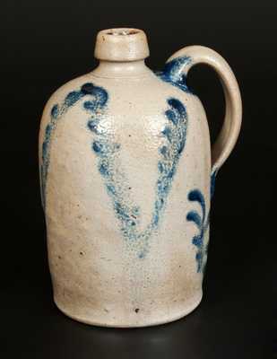 1/2 Gal. Stoneware Jug with Unusual Cobalt Decoration, Philadelphia, circa 1870