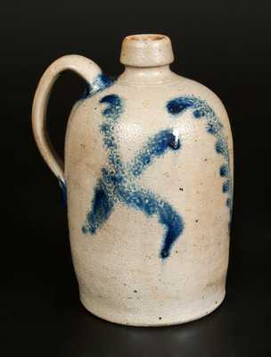 1/2 Gal. Stoneware Jug with Unusual Cobalt Decoration, Philadelphia, circa 1870