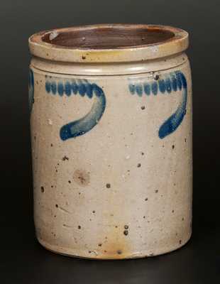 Scarce W.B. KENNER / STRASBURG, VA 1 1/2 Gal. Stoneware Jar with Bright Cobalt Swag Decoration