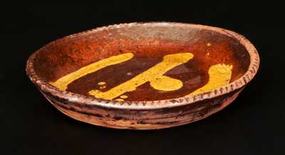 Redware Plate att. Henry Schofield, Cecil County, MD