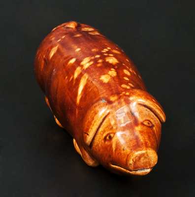 Rockinghamware Pig Flask